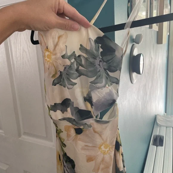 Petal & Pup White Floral Maxi Dress with Green Accents - Picture 7 of 11